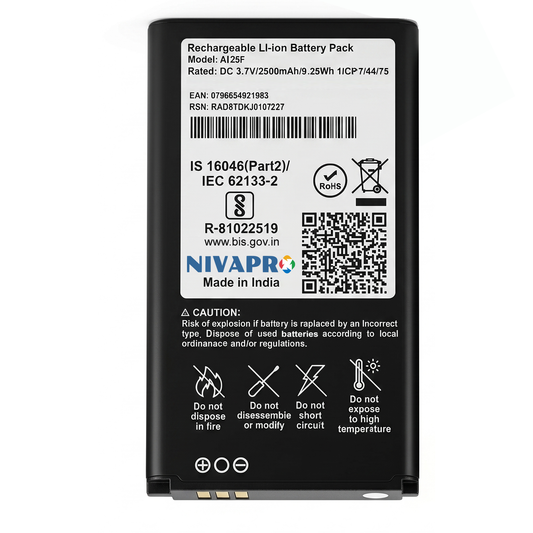 AI25F JIO BHARAT J14G  2500mAh Battery by NIVAPRO