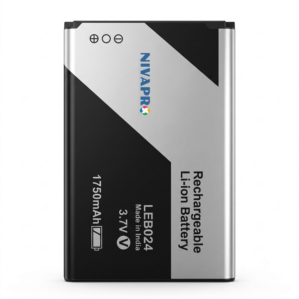LEB024 Original Battery for Lava KKT Pearl | KKT Pearl FM II, Lava KKT 22+, Lava Gem | Gem II, Lava Bond A11, Lava Connect M1 4G, Lava X802 1750mAh with Warranty by NIVAPRO
