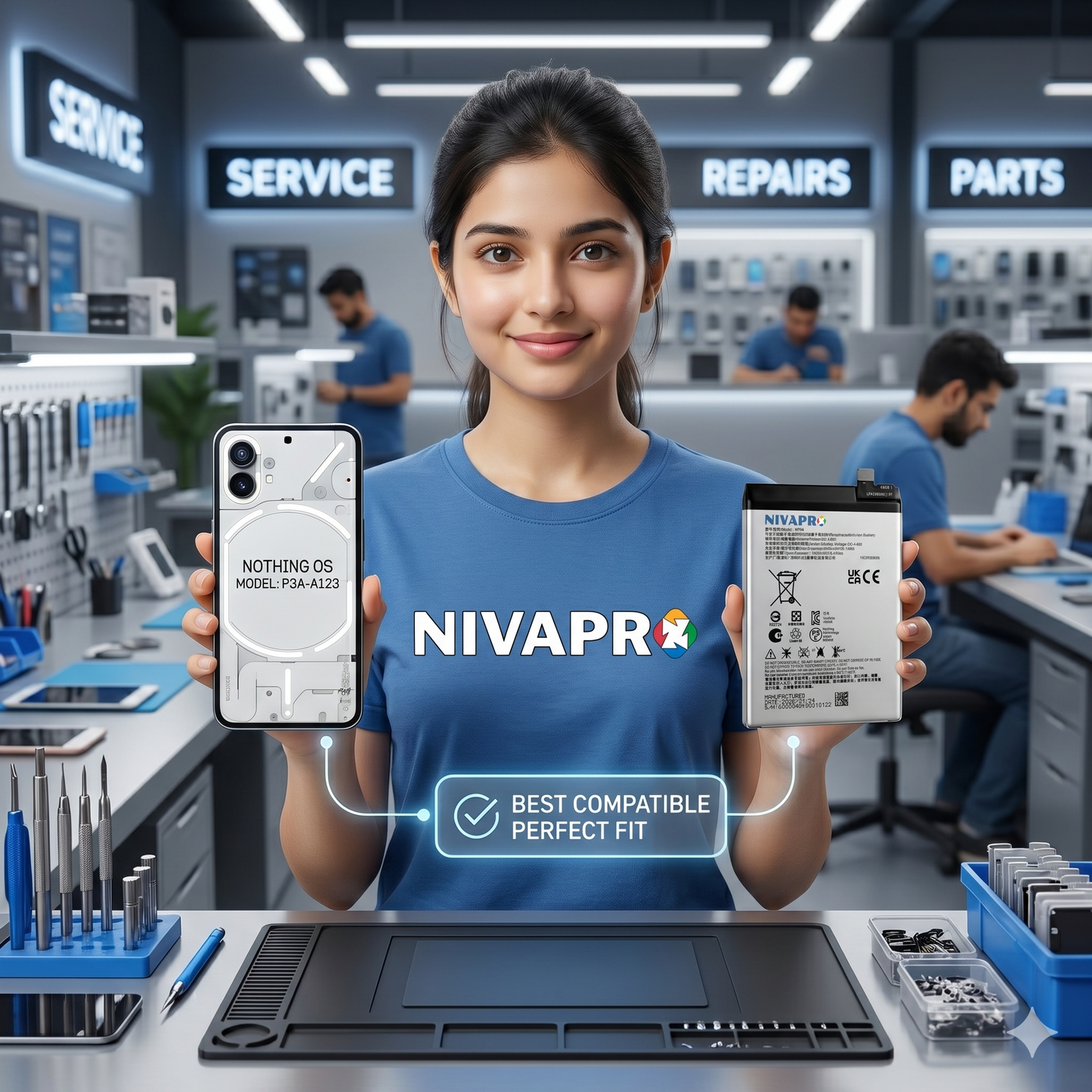NT04 for Nothing Phone 03A  5000mAh with Warranty Compatible by NIVAPRO