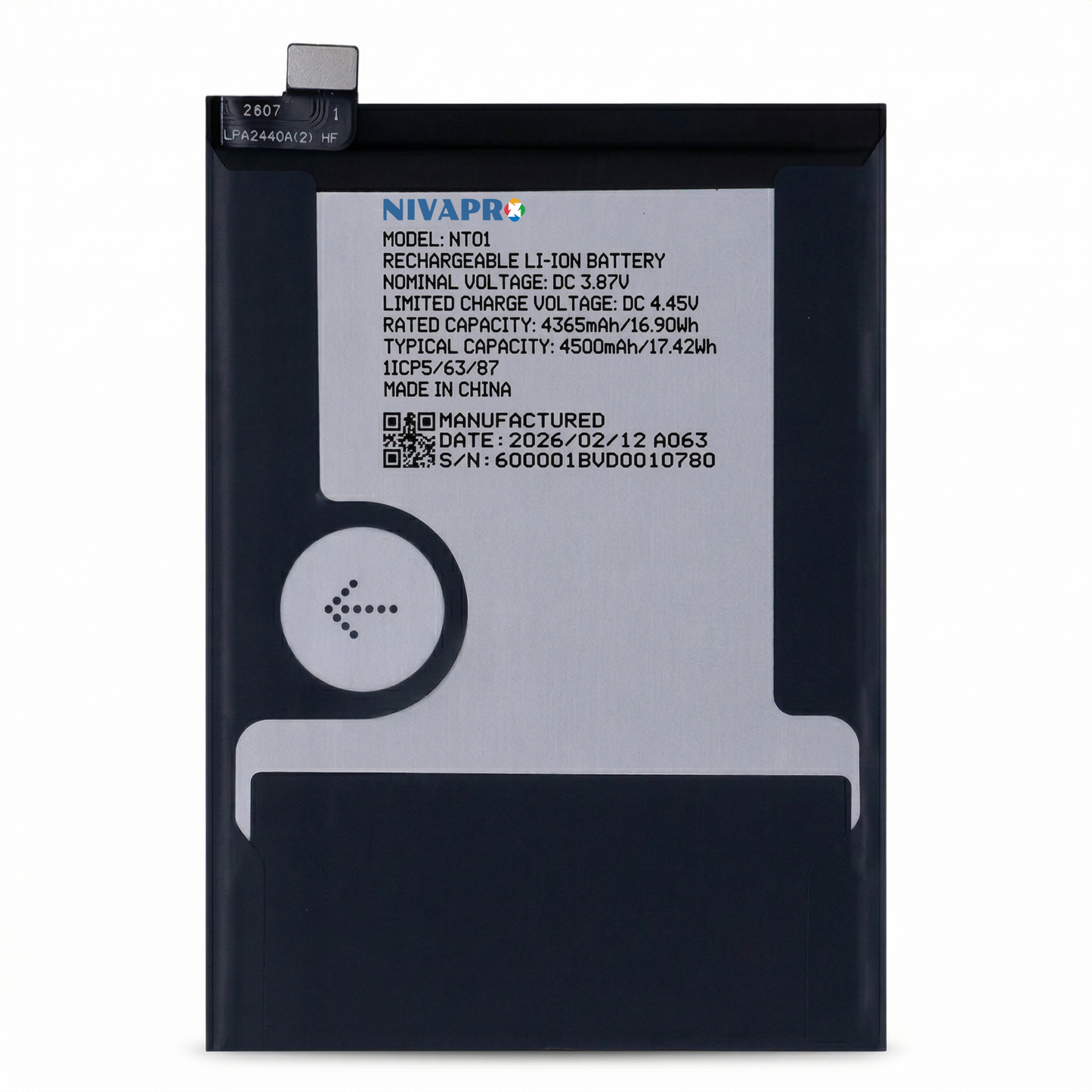 NT01 for  Nothing Phone 01  4500mAh with Warranty Compatible by NIVAPRO
