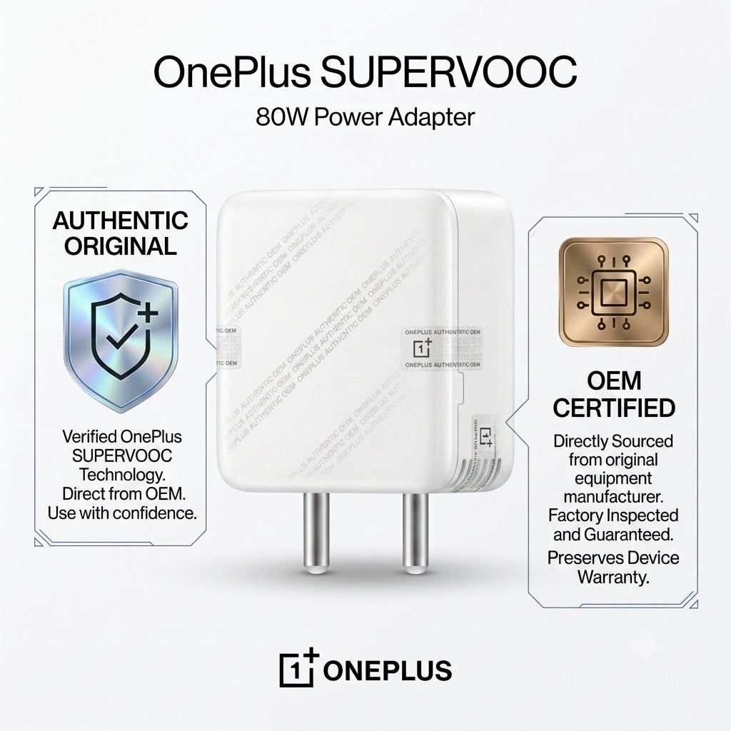 OnePlus SUPERVOOC 80W Fast Charger Original Adapter