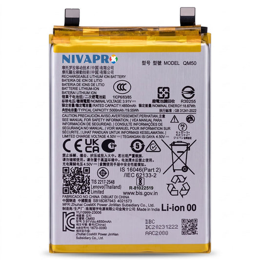 QM50 for Motorola Edge 40 Neo Compatible Battery 5000mAh with 6 Months warranty by NIVAPRO