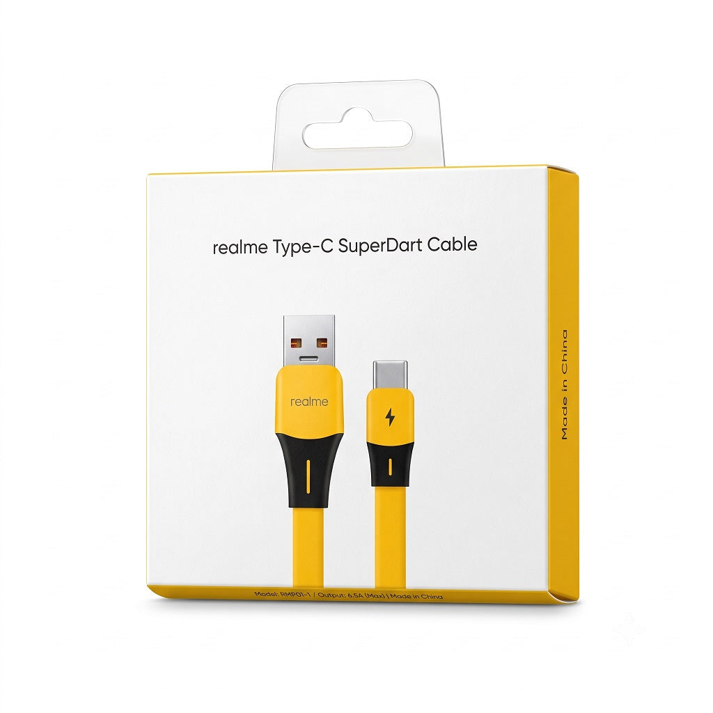 Original realme SUPERDART Type-C Cable 65W Fast Charging | Tangle-Free | 15,000 Plug-Unplug Tested
