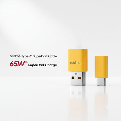 Original realme SUPERDART Type-C Cable 65W Fast Charging | Tangle-Free | 15,000 Plug-Unplug Tested