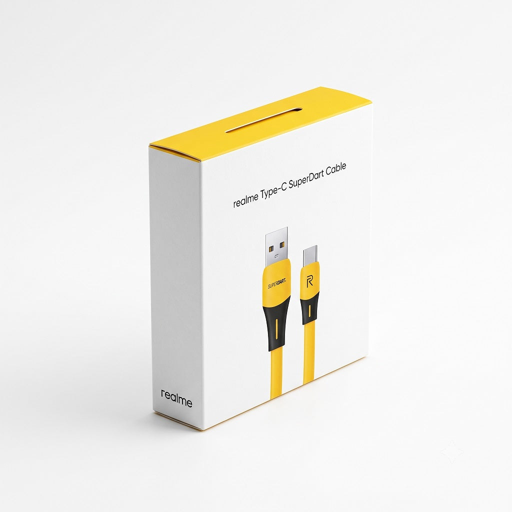 Original realme SUPERDART Type-C Cable 65W Fast Charging | Tangle-Free | 15,000 Plug-Unplug Tested