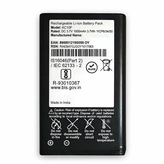 AC10F JIO Bharat V2,BI10F,K1 4G  1000mAh Battery by NIVAPRO