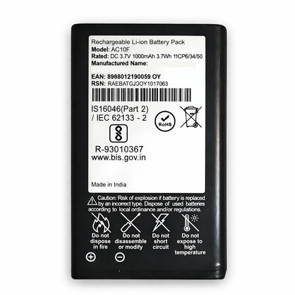 AC10F 1000mAh Battery by NIVAPRO