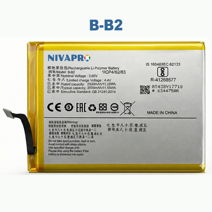 B-B2  for VIVO V5, V5S,Y66, Y67, Y69 compatible Battery 3000mAh with Warranty by NIVAPRO