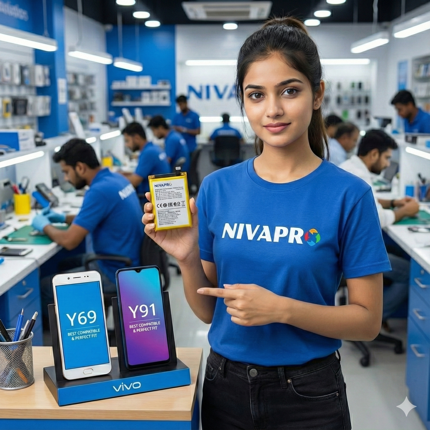 B-C8 for VIVO Y69, Y91 compatible Battery 3000mAh by NIVAPRO