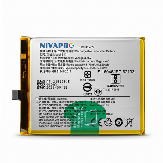 B-D1, BD1 Original for Vivo X20 3245mAh Battery with warranty by NIVAPRO