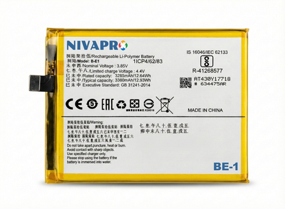 B-E1 for Vivo Y73, Vivo Y73i  compatible Battery 3360mAh by NIVAPRO