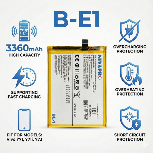 B-E1 for Vivo Y73, Vivo Y73i  compatible Battery 3360mAh by NIVAPRO