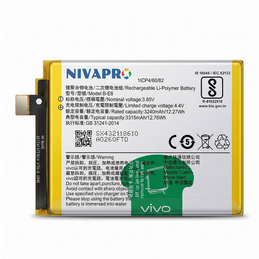 B-E8, BE8 for VIVO V11, V11I, Y97 3315mAh Battery with warranty by NIVAPRO