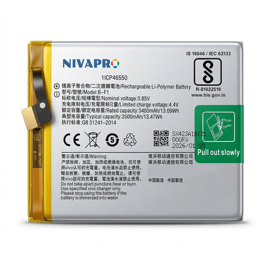 B-F1, BF1 for  Vivo V11 Pro / X23 3400mAh Battery with warranty by NIVAPRO