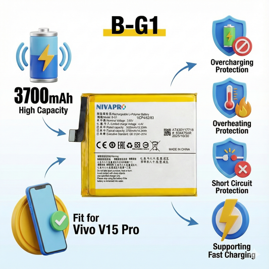 B-G1 Vivo V15 Pro (1818), Vivo V15 (1819) Battery 5000mAh by NIVAPRO