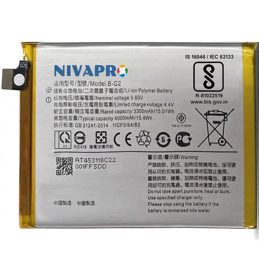 B-G2, BG2 for Vivo V15 4000mAh Battery with warranty by NIVAPRO