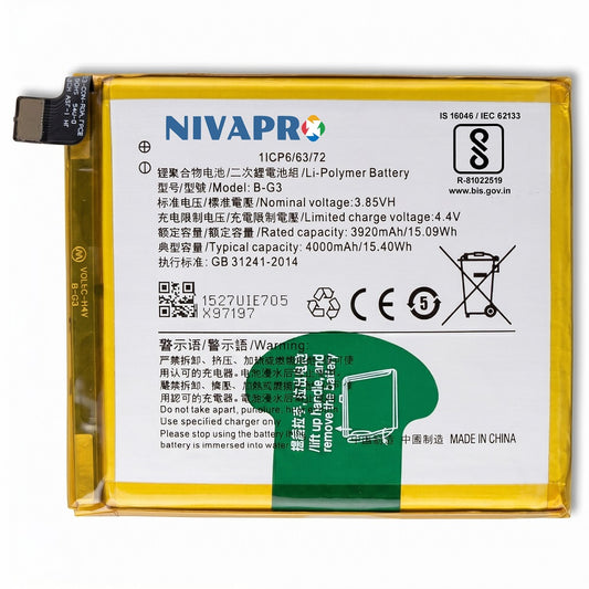 B-G3, BG3 for vivo Y91, Y93, Y95 4000mAh Battery with warranty by NIVAPRO