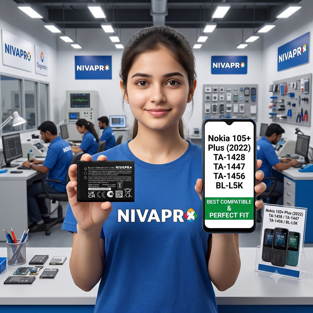BL-L5K Original Battery for Nokia 105+ Plus 2022 TA-1428, TA-1447, TA-1456 (1000mAH) with Warranty by NIVAPRO