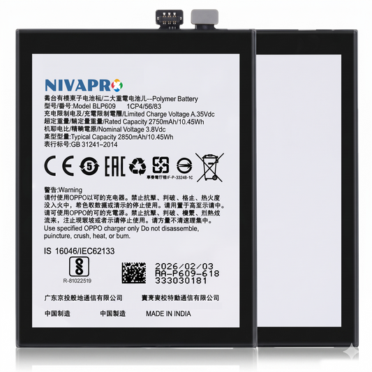 Original BLP609 for Oppo R9 | F1 Plus 2850mAh Battery with warranty by NIVAPRO