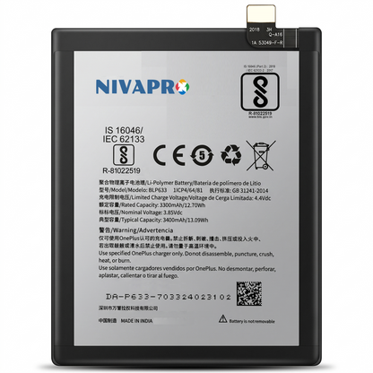 Original BLP633 for  OnePlus 3T A3010 A3003  3400mAh Battery with warranty by NIVAPRO