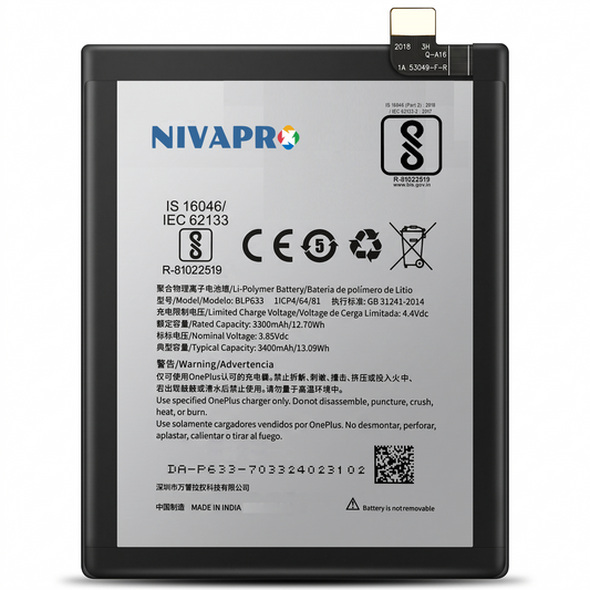 Original BLP633 for  OnePlus 3T A3010 A3003  3400mAh Battery with warranty by NIVAPRO