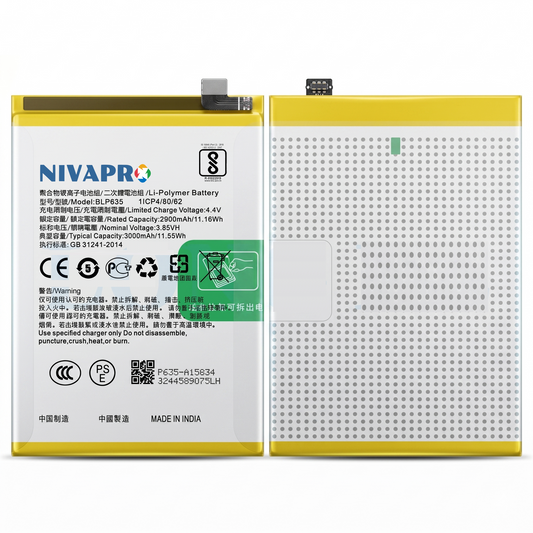 Original BLP635 for  Oppo R11 And R11 Plus  3000mAh Battery with warranty by NIVAPRO