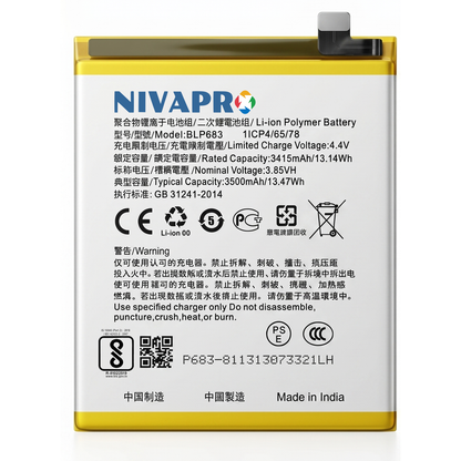 BLP683 for  Realme 2 Pro F9 Pro F9 3500mAh Battery with warranty by NIVAPRO