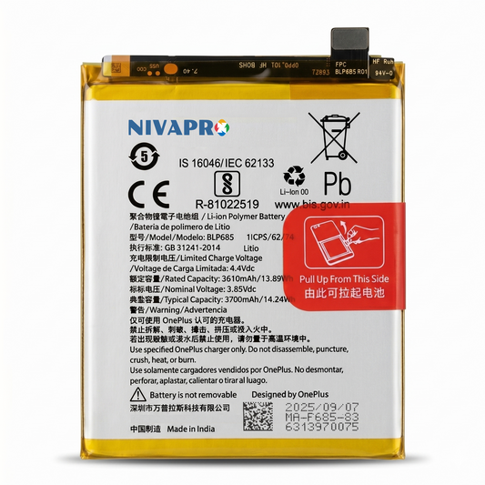 BLP685 Battery for OnePlus 7, 6T GM1900 GM1901 GM1903 GM1905  3700mAh Battery with warranty by NIVAPRO