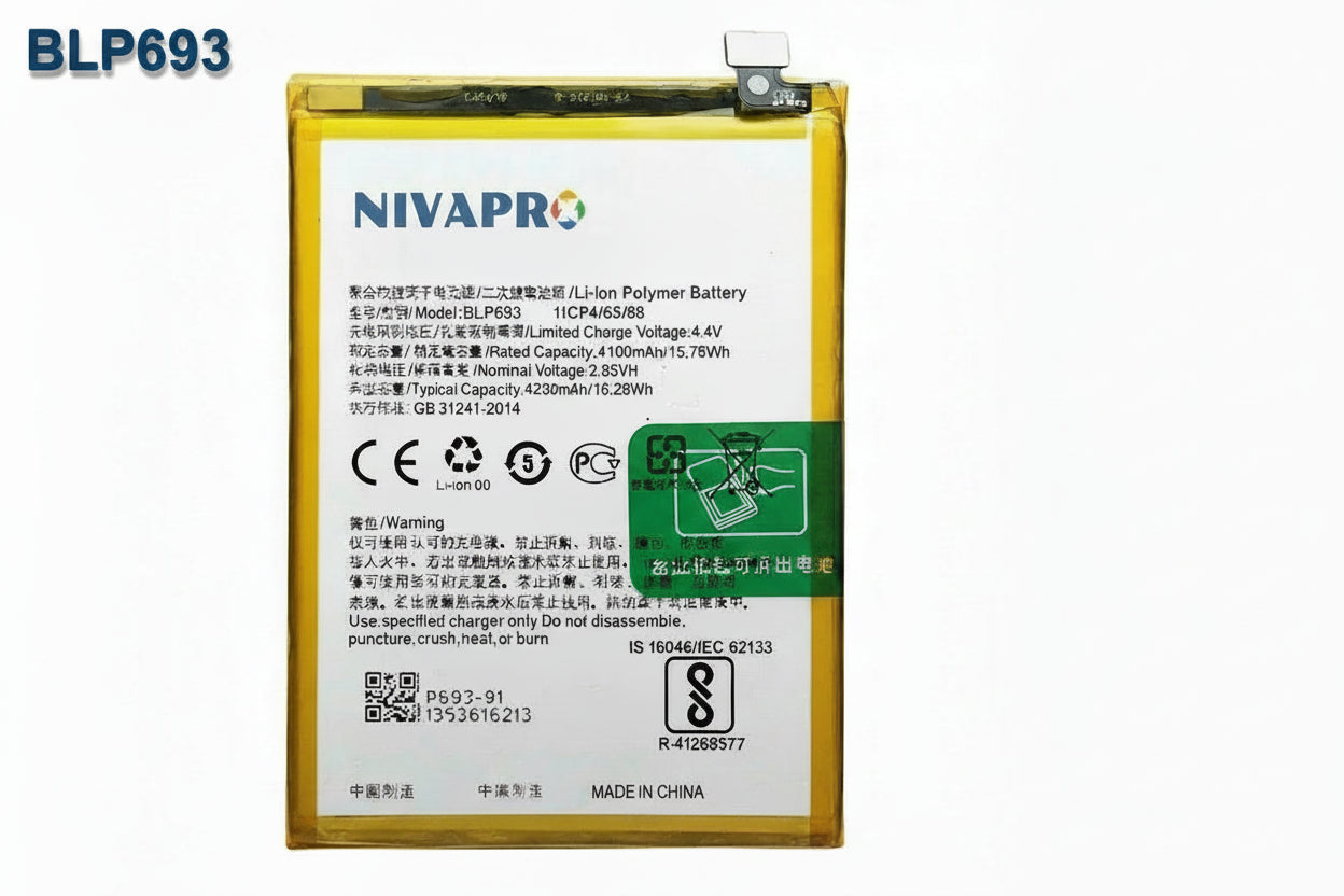 NIVAPRO BLP693 Battery for realme 3 & realme 3i Compatible 4230mAh