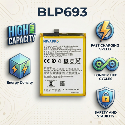NIVAPRO BLP693 Battery for realme 3 & realme 3i Compatible 4230mAh