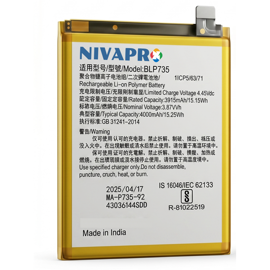 BLP735 for  Oppo Reno 2 (CPH1907) 4000mAh Battery with warranty by NIVAPRO