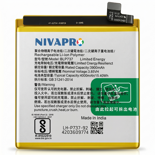 BLP737 for Oppo Reno 2F 2Z PCKM70, PCKT00, PCKM00, CPH1945, CPH1951, PCKM80 4000mAh Battery with warranty by NIVAPRO