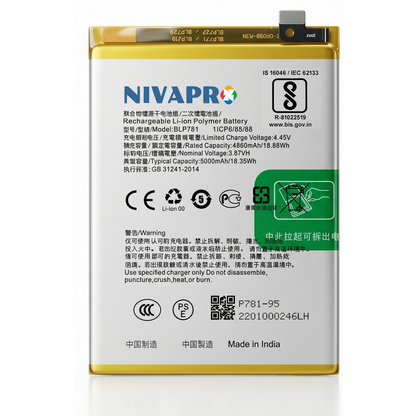 Original BLP781 for Oppo A52,A72 CPH2061, CPH2067 5000mAh  Battery with warranty by NIVAPRO