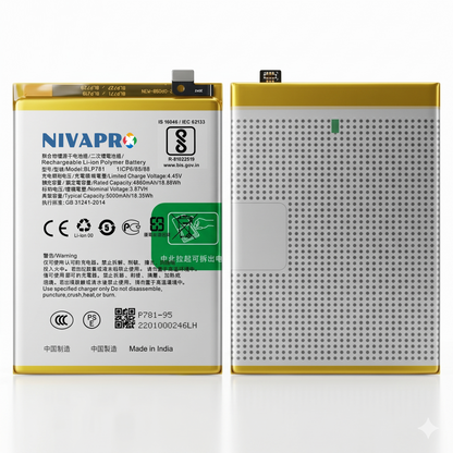 Original BLP781 for Oppo A52,A72 CPH2061, CPH2067 5000mAh  Battery with warranty by NIVAPRO