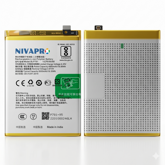 Original BLP781 for Oppo A52,A72 CPH2061, CPH2067 5000mAh  Battery with warranty by NIVAPRO