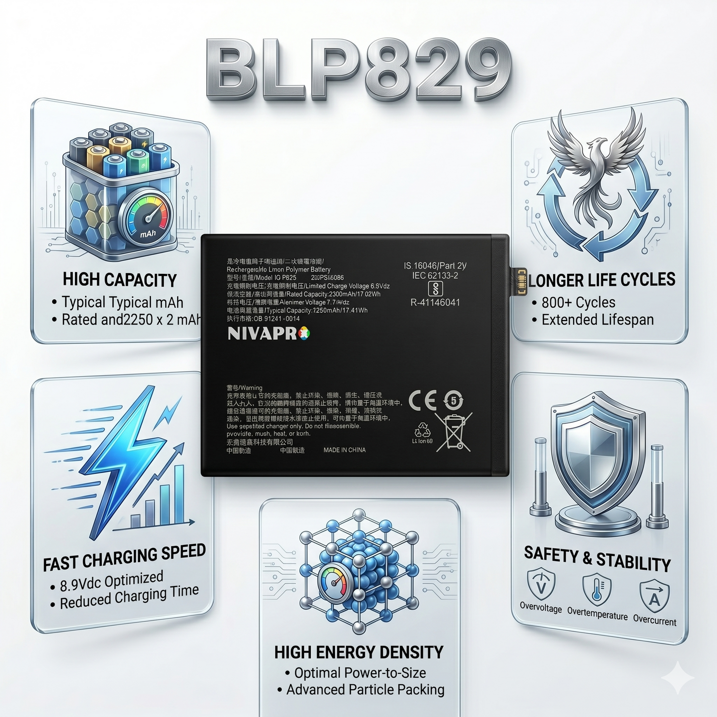 BLP829 for Oneplus 9 5G 4500mAh Battery with warranty by NIVAPRO