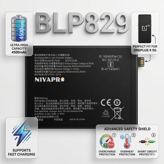 BLP829 for Oneplus 9 5G 4500mAh Battery with warranty by NIVAPRO