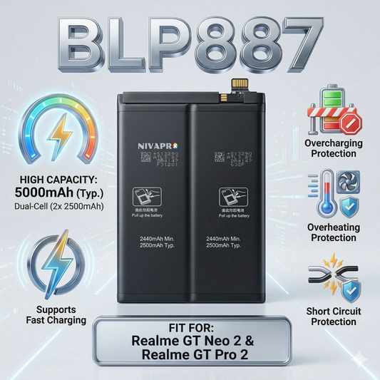 BLP887 for Realme GT Neo 2 & Realme GT Pro 2 5000mAh Battery with warranty by NIVAPRO