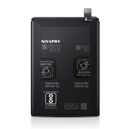 BLP905 for Oppo Reno 7 Pro 5G  4500mAh Battery supports VOOC fast charging with warranty by NIVAPRO