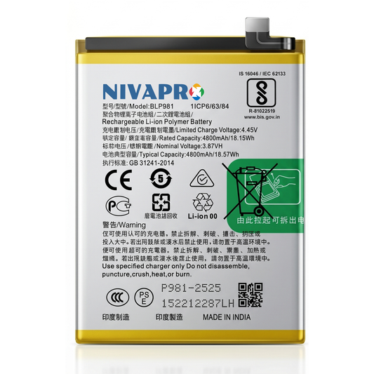 BLP981 for Oppo Reno 8T 5G (CPH2505) 4800mAh Battery with warranty by NIVAPRO