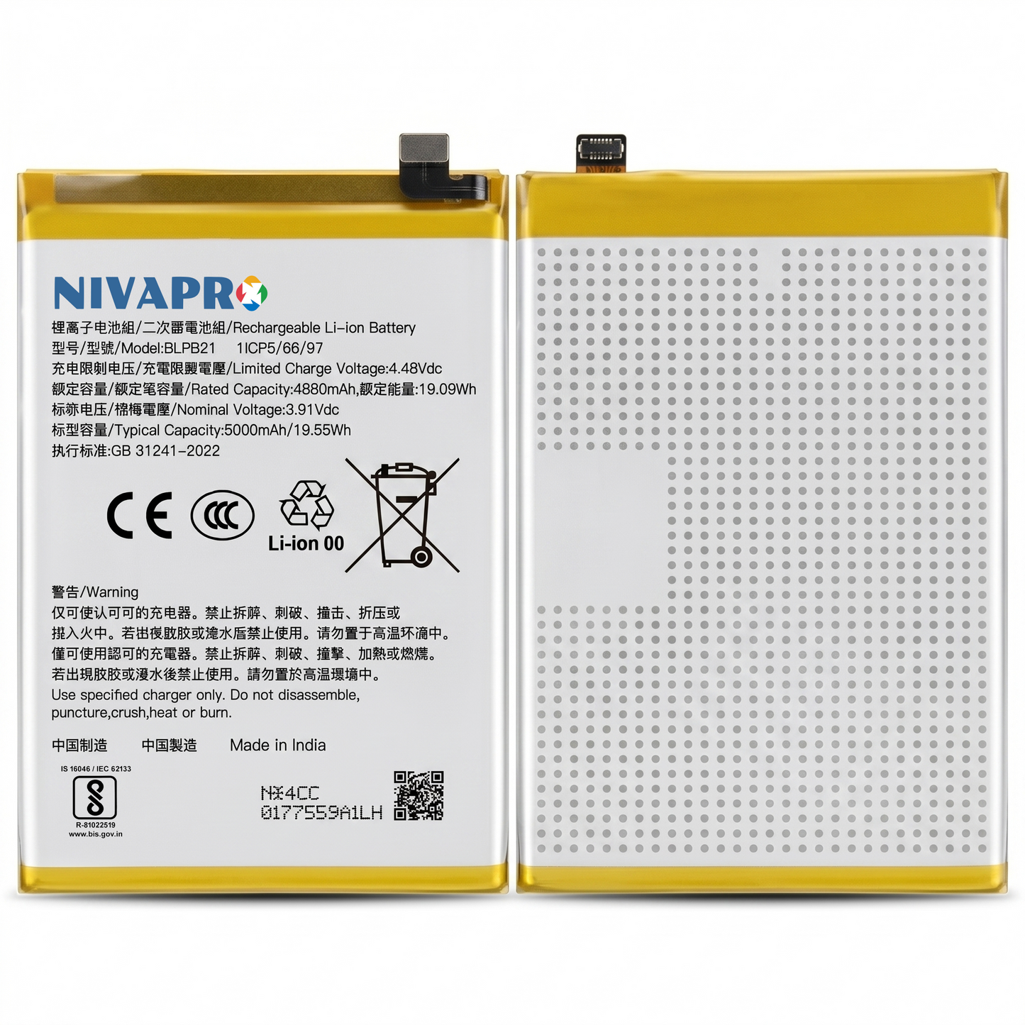 Original BLPB21 for Realme C61 (model RMX3930) 5000mAh Battery with warranty by NIVAPRO