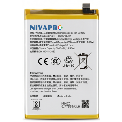 Original BLPB21 for Realme C61 (model RMX3930) 5000mAh Battery with warranty by NIVAPRO