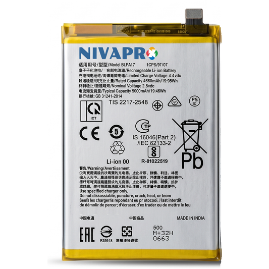 Original BLPA17 for Realme C53 5000mAh  Battery with warranty by NIVAPRO