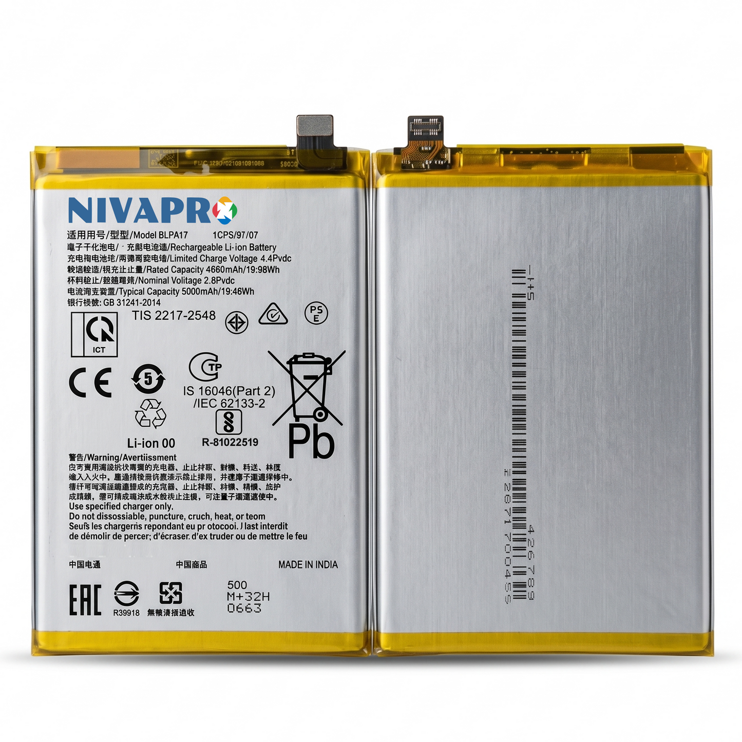 Original BLPA17 for Realme C53 5000mAh  Battery with warranty by NIVAPRO