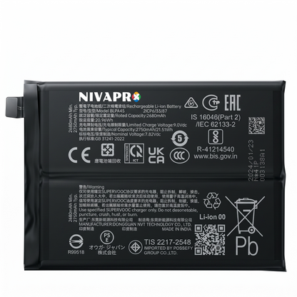 Original BLPA45 for OnePlus Nord CE4 (model CPH2613)  5500mAh Battery with warranty by NIVAPRO