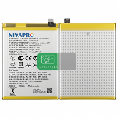 Original BLPA69 for OnePlus Nord CE 4 Lite 5G  5500mAh Battery with warranty by NIVAPRO