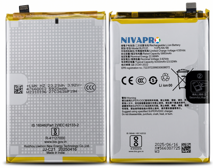 Original BLPC21 for Oppo A5x 5G 6000mAh Battery with warranty by NIVAPRO