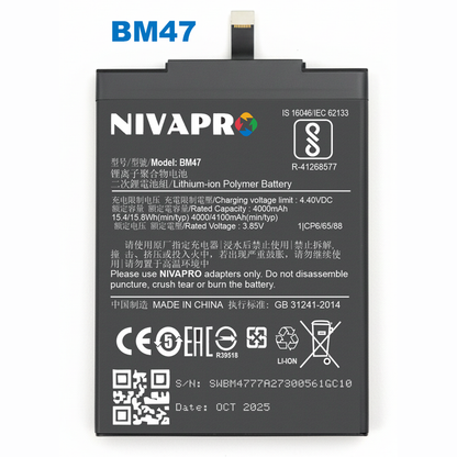 NIVAPRO BM47 Battery  4100mAh