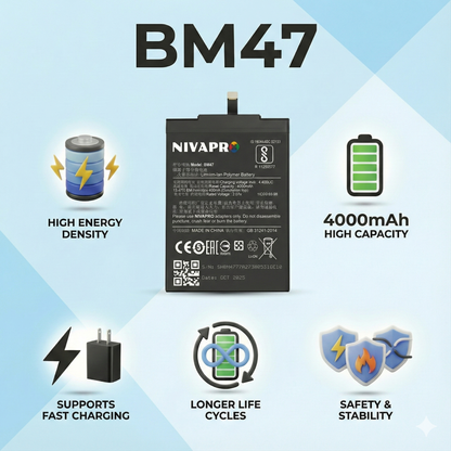NIVAPRO BM47 Battery  4100mAh