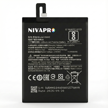 BM4E Battery for POCO F1 Compatible 4000mAh by NIVAPRO